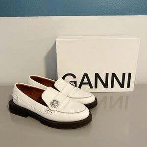 Ganni Jewel White Loafer